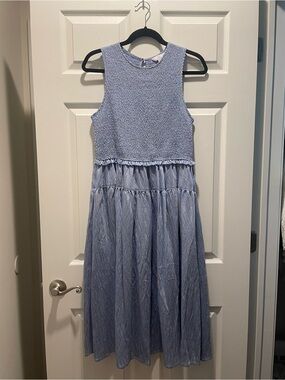 Women’s Light Blue Sleeveless Tiered Dress